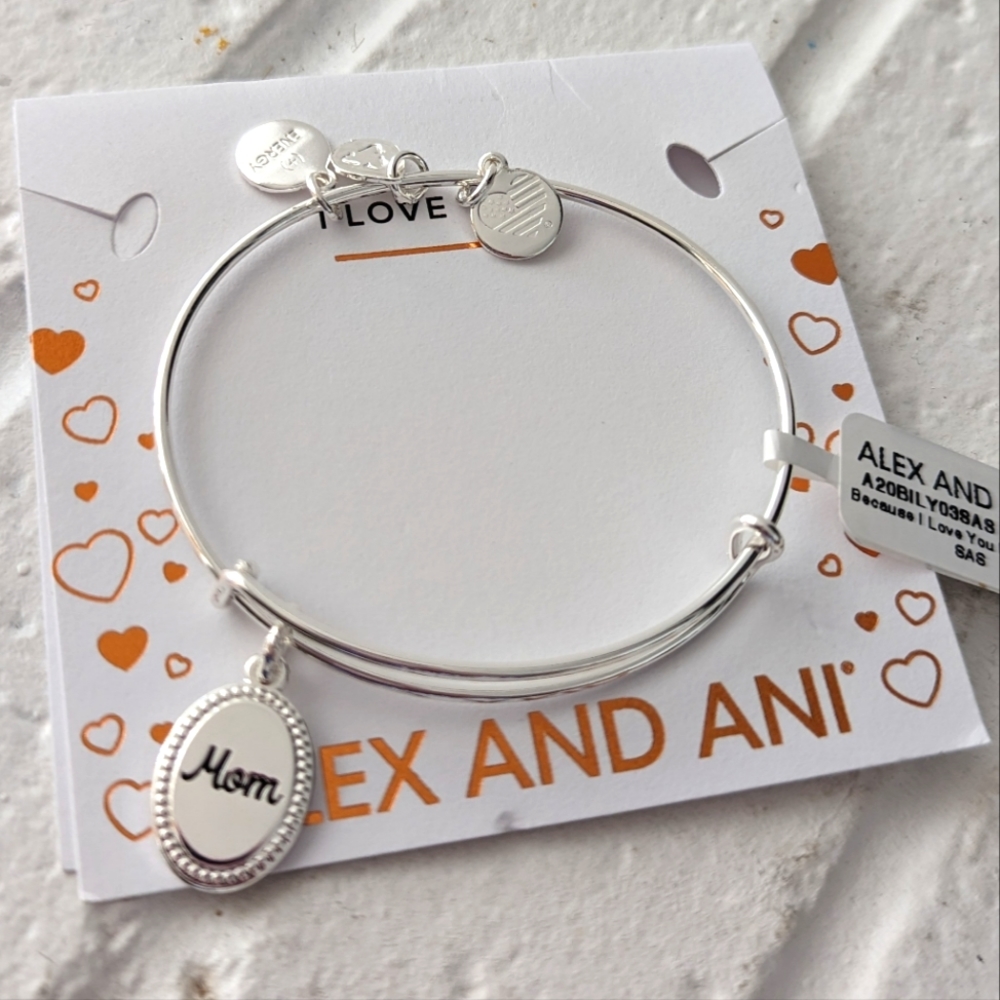 Alex and Ani Mom Charm Bangle Bracelet, 'Bonded by Love'